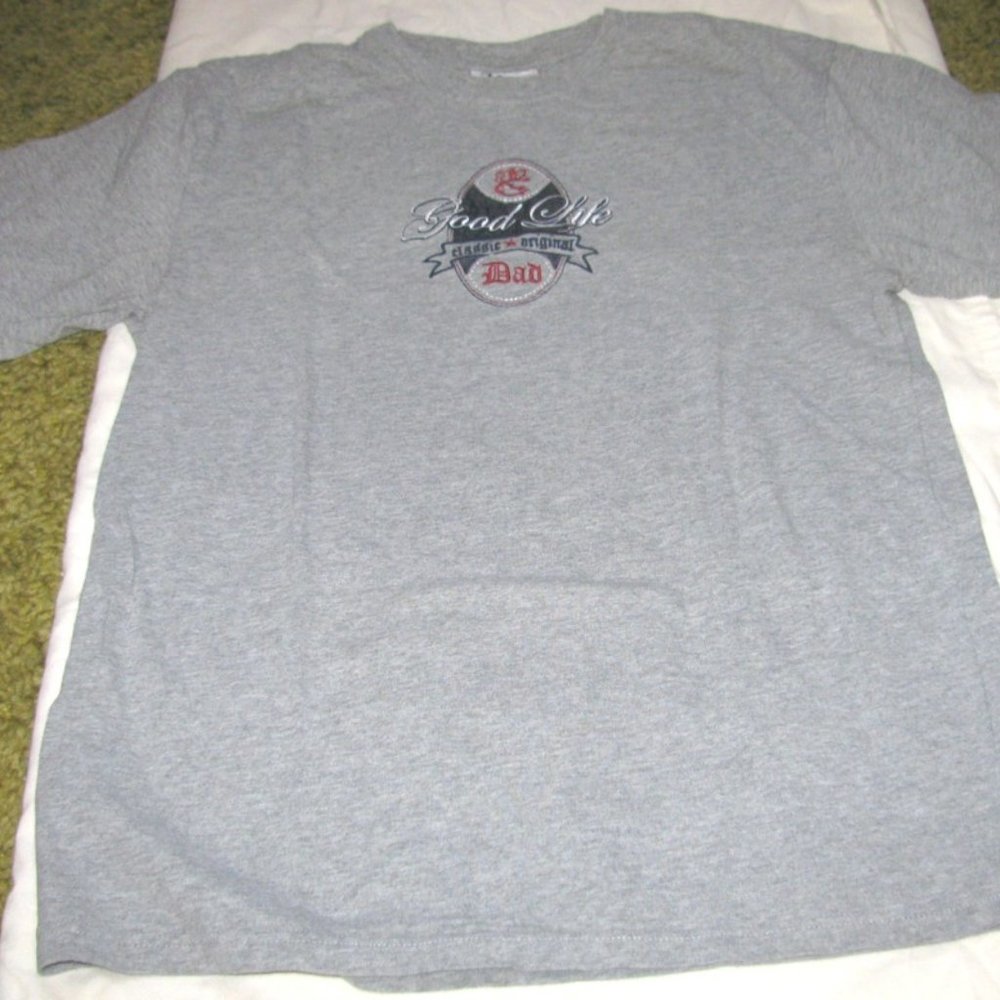 Grey "Good Life" CottonTee Shirt MC Sport Sz M
